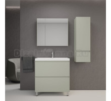 Мебель для ванной комнаты Style Line Манхэттен 80 напольная, олива, раковина Florentina Астория 80 белая