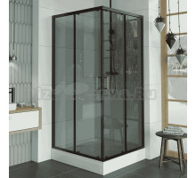 Душевой уголок Alex Baitler AB14100B4 100х100 см, профиль черный, стекло тонированное