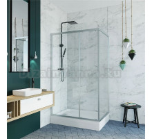 Душевой уголок Alex Baitler AB14120X1 120х90 см, профиль хром, стекло прозрачное