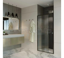 Душевая дверь в нишу Alex Baitler AB61B120 120 см, профиль черный, стекло прозрачное