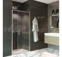 Душевая дверь в нишу Alex Baitler AB61C110 110 см, профиль сатин , стекло прозрачное