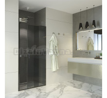 Душевая дверь в нишу Alex Baitler AB64B140 140 см, профиль черный, стекло тонированное