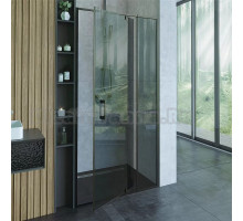 Душевая дверь в нишу Alex Baitler АВ74В120 120 см, профиль черный, стекло тонированное