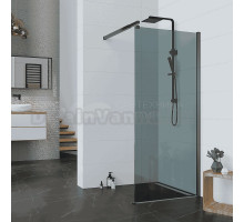 Душевая перегородка Alex Baitler AB29100B4 100 см, профиль черный, стекло тонированное