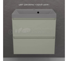 Тумба с раковиной Style Line Манхэттен 60 подвесная, олива, раковина Florentina Астория 60 серый шелк