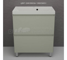 Тумба с раковиной Style Line Манхэттен 70 напольная, олива, раковина Florentina Астория 70 жасмин