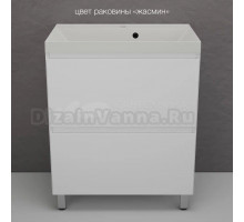 Тумба с раковиной Style Line Манхэттен 70 напольная, белая, раковина Florentina Астория 70 жасмин