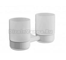 Стакан для ванной BELZ B915 B91508 настенный, белый, стеклянный, двойной
