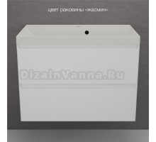 Тумба с раковиной Style Line Манхэттен 80 подвесная, белая, раковина Florentina Астория 80 жасмин