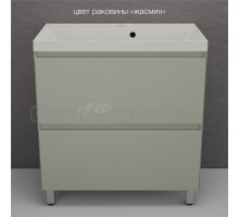 Тумба с раковиной Style Line Манхэттен 80 напольная, олива, раковина Florentina Астория 80 жасмин