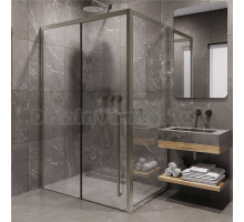 Душевой уголок Timo TDSS-140/13C-8R + TSS-900/13C-8 140x90 см, профиль никель, стекло прозрачное