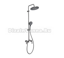 Душевая стойка Frap H201 F24201-9 оружейная сталь