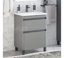 Тумба под раковину без столешницы Corozo Алабама 60 Z2 напольная, графит, soft-touch