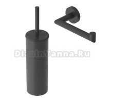 Набор Держатель Cezares Relax PH2-NOP черный матовый + Ершик TBS-M-NOP черный матовый