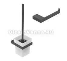 Набор Держатель Cezares Slider PH1-NOP черный матовый + Ершик TBS-V-NOP черный матовый