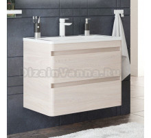 Тумба с раковиной Corozo Алабама 80 Z2 подвесная, клен экрю