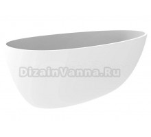 Ванна из искусственного камня Timo Rali RALI1700 170x80 см, отдельностоящая, белая, овальная, с донным клапаном