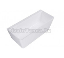 Ванна из искусственного камня Timo Erika ERIKA1700 170x75 см, пристенная, белая, с донным клапаном