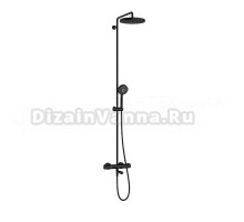 Душевая стойка Jacob Delafon Atom E26237-BL с термостатом, матовая черная