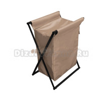 Корзина для белья Allen Brau Priority 6.32002-88 напольная, бежевая, черная, прямоугольная, металл, текстиль