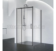 Душевой уголок BelBagno Acqua -AH-1-120/90-C-NERO профиль черный матовый