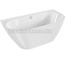 Ванна из искусственного камня Good Door Палермо ВА00024 170x80 см, пристенная, белая, овальная, с каркасом