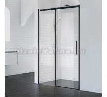 Душевая дверь в нишу BelBagno Acqua -BF-1-150-C-NERO профиль черный матовый