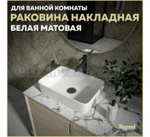 Раковина накладная в ванную Teymi Helmi 50 цвет белый матовый T50291