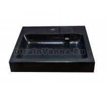 Раковина над стиральной машиной Stella Polar Солярис SP-00001339 61x50 черный металлик, прямоугольная, с комплектом кронштейнов