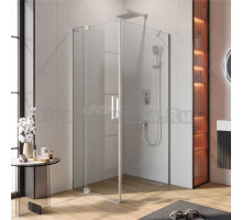 Душевой уголок Cezares Slider SLIDER-AH-1-100-80/90-C-Cr 90х100 см, профиль хром, стекло прозрачное