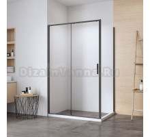 Душевой уголок Aquanet Pleasure Evo AE65-N110-BT 110х80, профиль матовый черный, стекло прозрачное