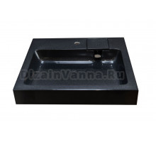 Раковина над стиральной машиной Stella Polar Солярис SP-00001341 60x60 черный мрамор, квадратная, с комплектом кронштейнов