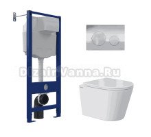 Комплект 5 в 1 Berges Atom 043422 безободковый, с микролифтом, кнопка хром