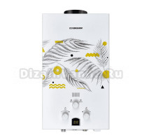 Газовая колонка Edisson Eco E 20 GD настенная, вертикальная, рисунок каннская ветвь