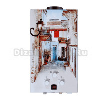 Газовая колонка Edisson Eco E 20 GD настенная, вертикальная, рисунок Лиссабон