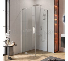 Душевой уголок Cezares Slider SLIDER-AH-1-90-80/90-C-Cr 90х90 см, профиль хром, стекло прозрачное