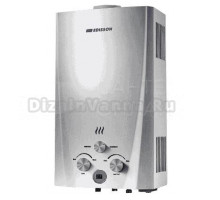 Газовая колонка Edisson Flame F 20 D настенная, вертикальная, серебристая