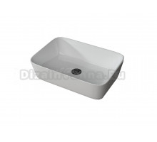 Накладная раковина Stella Polar Миранда 50 глянцевая белая, прямоугольная