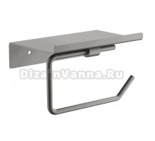 Держатель для туалетной бумаги BELZ B900 B9001-3 с полкой для телефона, оружейная сталь