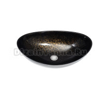 Накладная раковина Stella Polar Орион 58 золотой вулкан, овальная