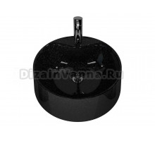 Накладная раковина Stella Polar Сириус 44 черный металлик, круглая, с 1 отверстием под смеситель