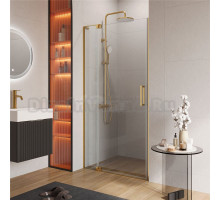 Душевая дверь в нишу Cezares Slider SLIDER-B-1-90/100-C-BORO 100 см, профиль брашированное золото, стекло прозрачное