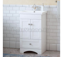 Тумба под раковину без столешницы Corozo Техас 50 напольная, матовая белая
