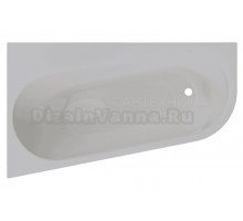 Акриловая ванна Radomir Вальс Прима 1-01-0-1-1-352 160x95 см, угловая, левая, пристенная, белая, асимметричная, с каркасом