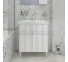 Тумба под раковину без столешницы СаНта Юпитер 70 2 ящика, белый глянец