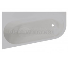Акриловая ванна Radomir Вальс Прима 1-01-0-1-1-357 170x100 см, угловая, левая, пристенная, белая, асимметричная, с каркасом