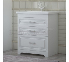 Тумба под раковину без столешницы Corozo Каролина 70 Z3 напольная, матовая белая