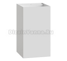 Раковина напольная Boheme Cube 802-MW 48х48х85 matt white, квадратная, моноблок, искусственная камень