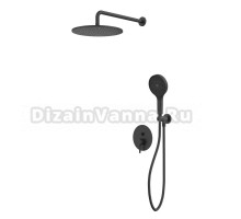 Душевой комплект WHITECROSS Y YSET04TOPBL С ВНУТРЕННЕЙ ЧАСТЬЮ, черный матовый