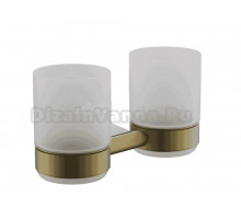 Стакан для ванной BELZ B913 B91308 настенный, золото, стеклянный, двойной